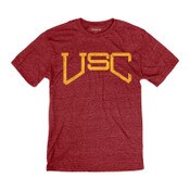 USC Trojans Men's Cardinal Vintage 3 Letter Tri-Blend T-Shirt